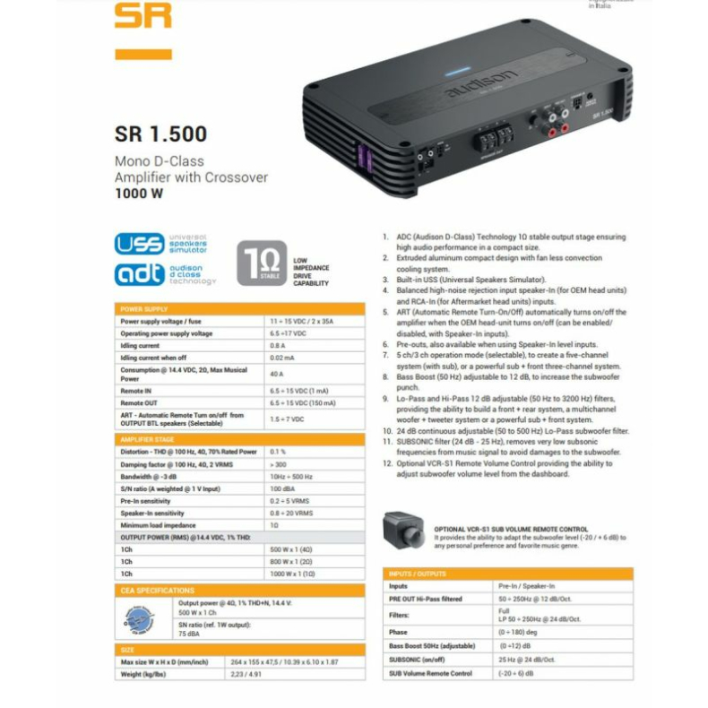 Audison SR 1.500 - Image 3
