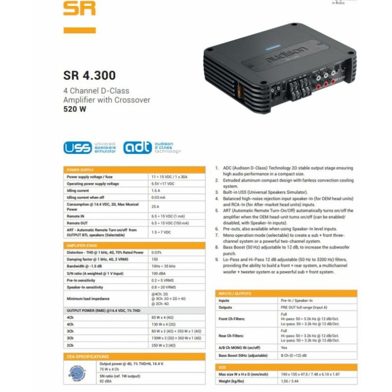 Audison SR 4.300 - Image 3