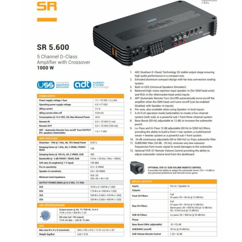 Audison SR 5.600 - Image 3