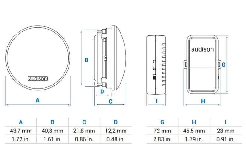 Audison AP 1P 26mm Tweeter+Xover - Image 3