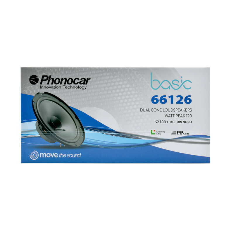 Impedancia 4 Ohmios Altavoces Coche 16.5 Cm 2 ALTOPARLANTI PHONOCAR BASIC 66026 Coassiali 2 Vie Da 16,50 Cm 165 Mm 6,5" Di Diametro Da 30 Watt Rms E 60 Watt Max 4