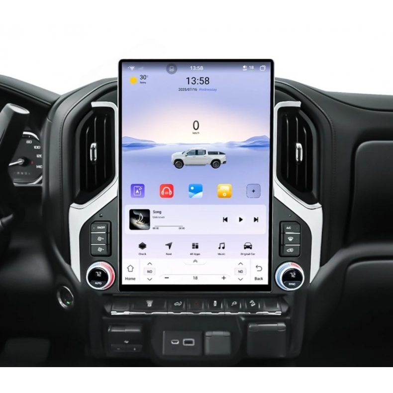Мултимедия за Chevrolet Silverado GMC Sierra (2019-2022) 15.6" - Вертикална - Image 2