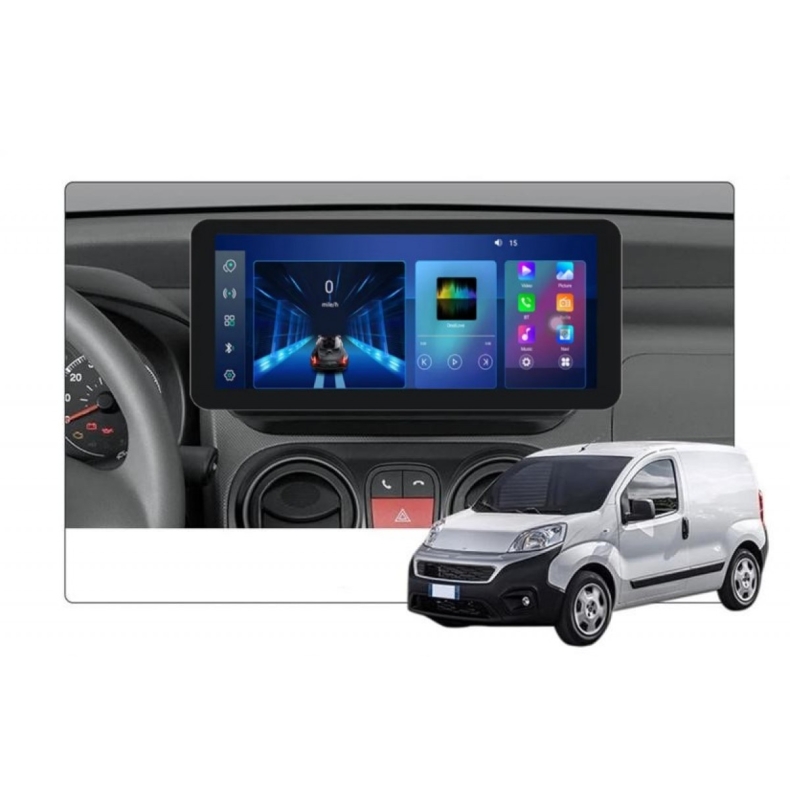 Мултимедия за Fiat Fiorino Qubo Citroen Nemo Peugeot Bipper (2008–2017) 12.3″ - 1DIN - Image 2