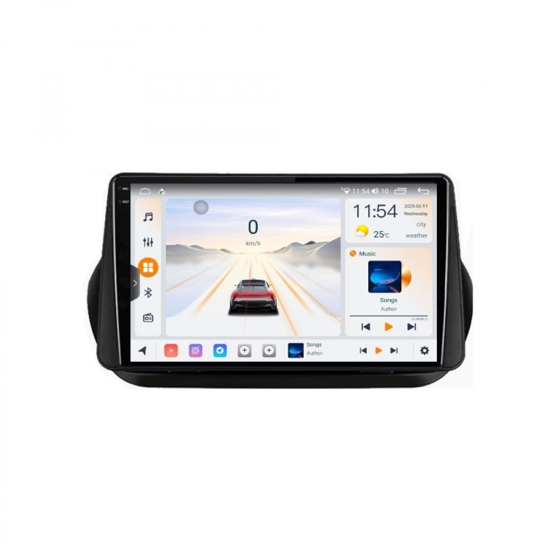 Мултимедия за Fiat Fiorino Qubo Citroen Nemo Peugeot Bipper (2008–2017) 9″ - 1DIN - Image 2