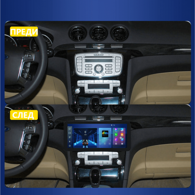 Мултимедия за Ford S-MAX Galaxy (2006–2015) 12.3“ - Климатроник - Image 2