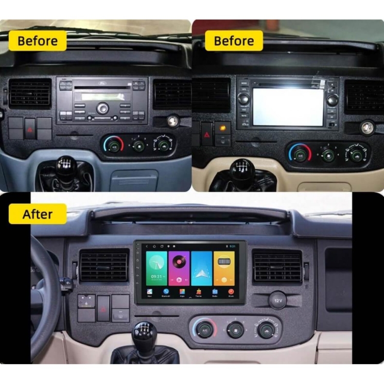 Мултимедия за Ford Transit Focus C-Max S-Max Fusion Fiesta Galaxy Kuga 9″ - Image 3