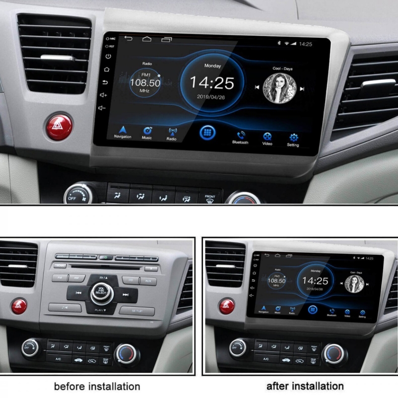 Мултимедия за Honda Civic (2013-2014) 9" - Image 3