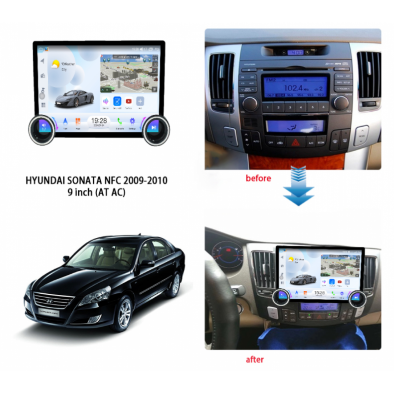 Мултимедия за Hyundai Sonata FACELIFT (2008-2010) 11.5" - Климатроник - Image 2