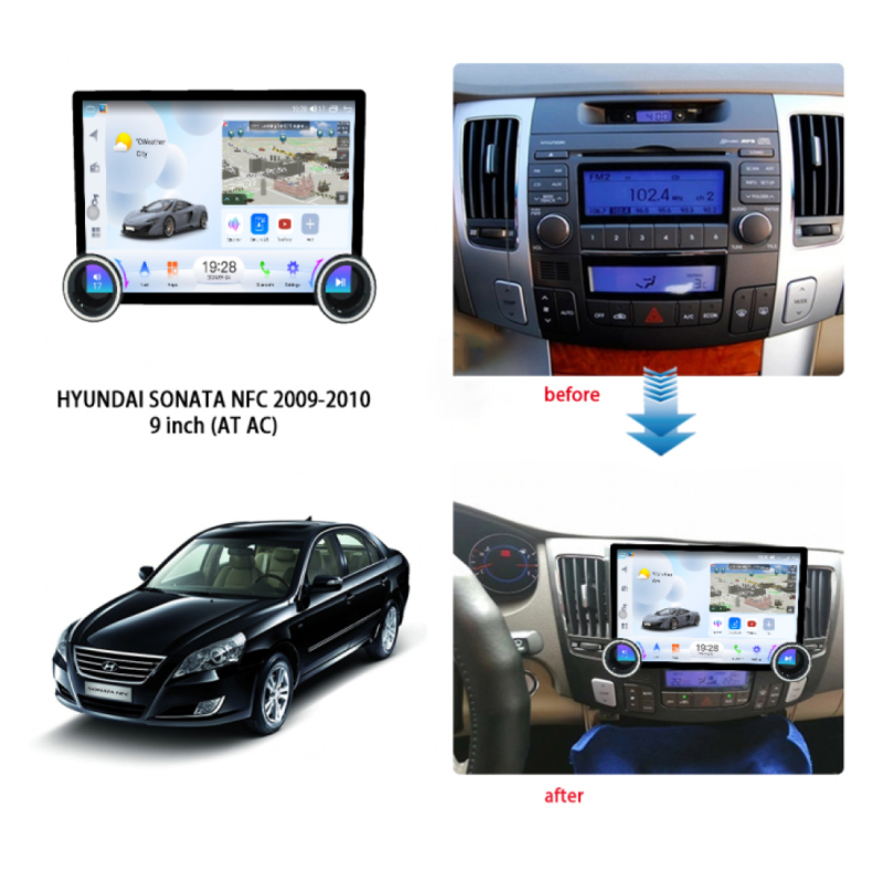 Мултимедия за Hyundai Sonata FACELIFT (2008-2010) 11.5" - Климатроник - Image 2
