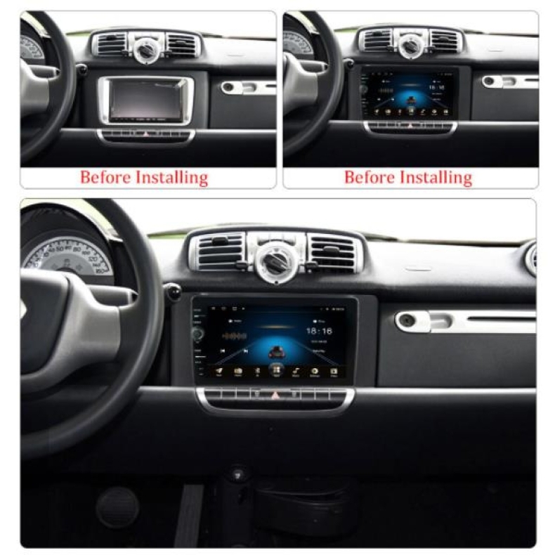 Мултимедия за Mercedes‑Benz Smart Fortwo W451 (2011–2015) 9" - Image 3