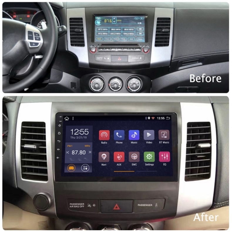 Мултимедия за Mitsubishi Outlander Peugeot 4007 Citroen C‑Crosser (2006–2012) 9″ - Image 3