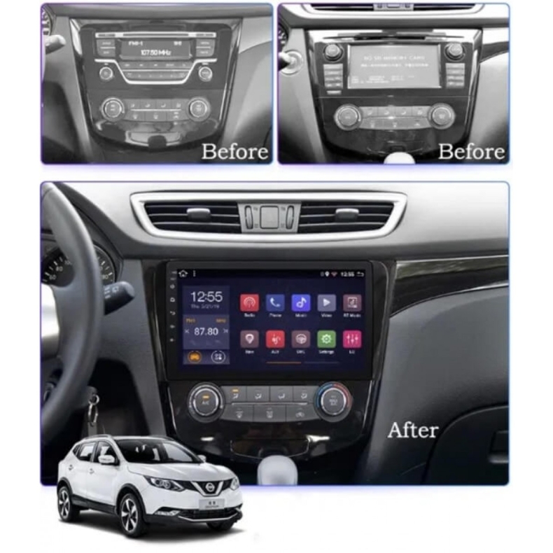 Мултимедия за Nissan Qashqai X-Trail Rogue (2013–2019) 10″ - Климатик - Image 3