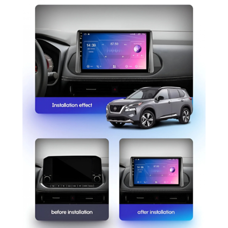 Мултимедия за Nissan X-Trail Rogue (2020–2024) 10″ - Low - Image 3