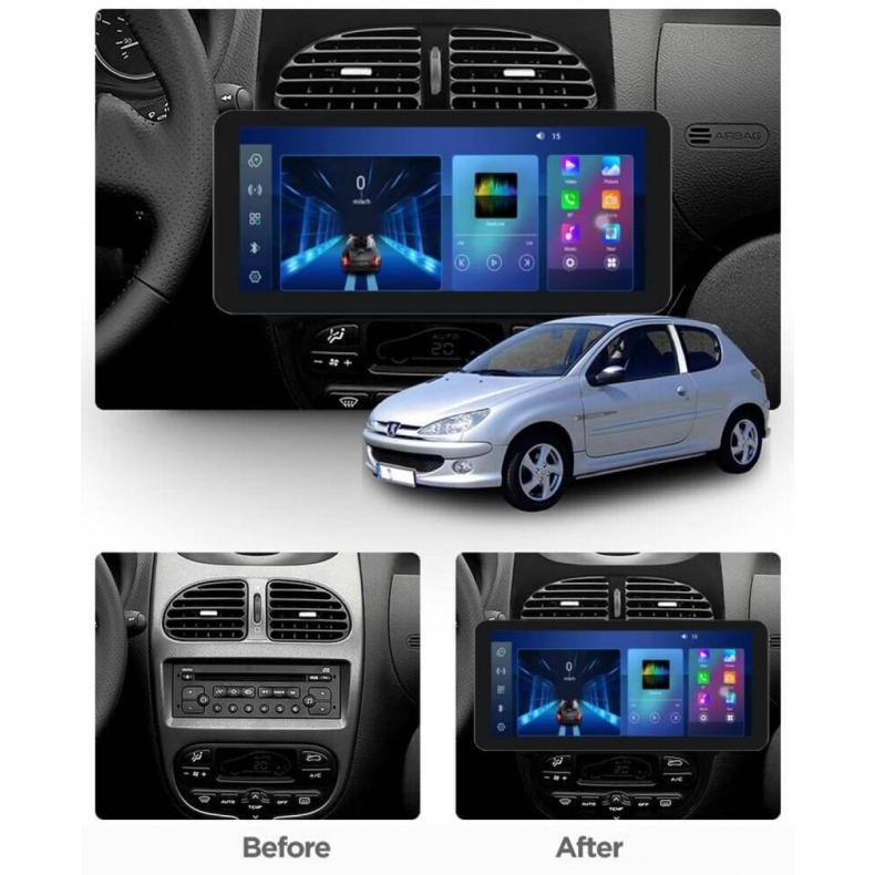 Мултимедия за Peugeot 206 (2000–2016) 12.3″ - Image 2