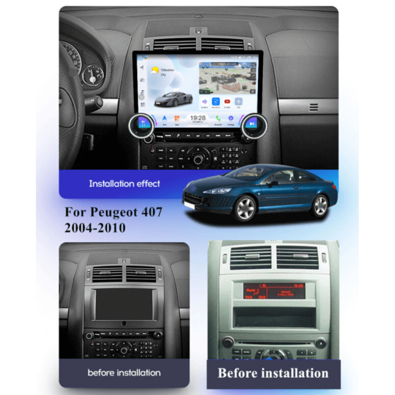 Мултимедия за Peugeot 407 (2004–2010) 11.5" - Сребриста - Image 2