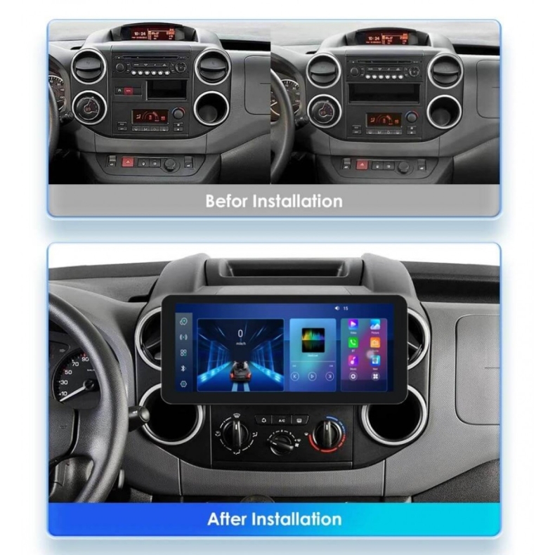 Мултимедия за Peugeot Partner Citroen Berlingo (2008–2019) 12.3" - Image 2