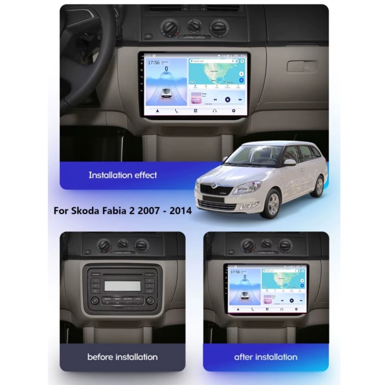 Мултимедия за Skoda Fabia (2010–2014) 10″ - Черна - Image 3