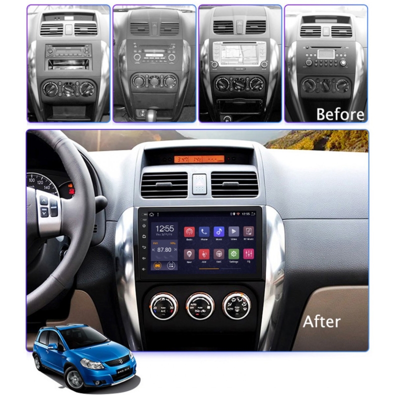 Мултимедия за Suzuki SX4 Fiat Sedici (2006–2014) 9" - Image 3