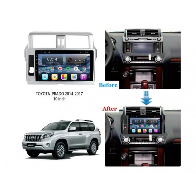 Мултимедия за Toyota Land Cruiser Prado J150 (2014–2017) 10″ - Image 4