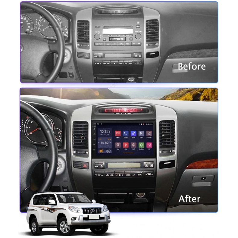 Мултимедия за Toyota Land Cruiser Prado J90 J120 (2002–2009) 9″ - Image 3