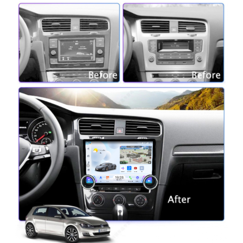 Мултимедия за VW Golf (2012-2016) 11.5" - Черен Гланц - Image 2