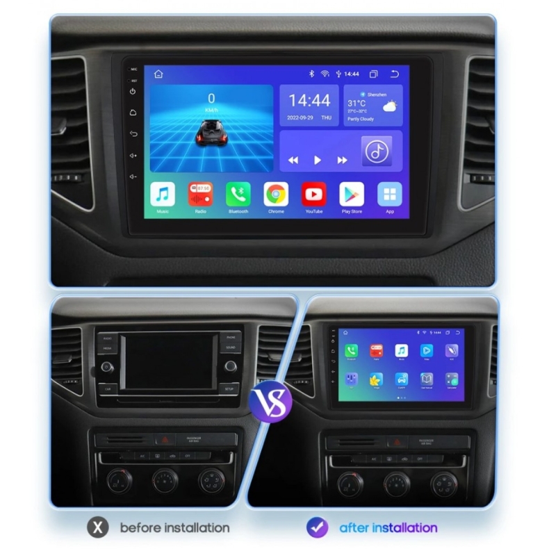 Мултимедия за VW Passat Golf Tiguan Polo Jetta Bora Crafter MAN TGE (2018-2024) 9" - Image 4