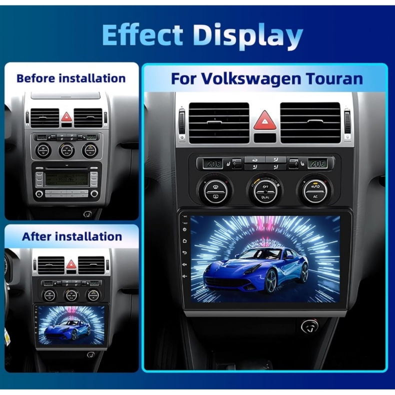 Мултимедия за VW Touran (2003-2009) 10" - Климатроник - Image 4