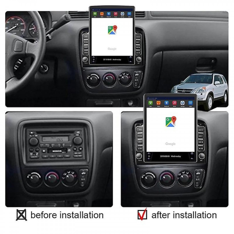 Мултимедия за Honda CRV (1995-2001) 9.7" - Вертикална - Image 2
