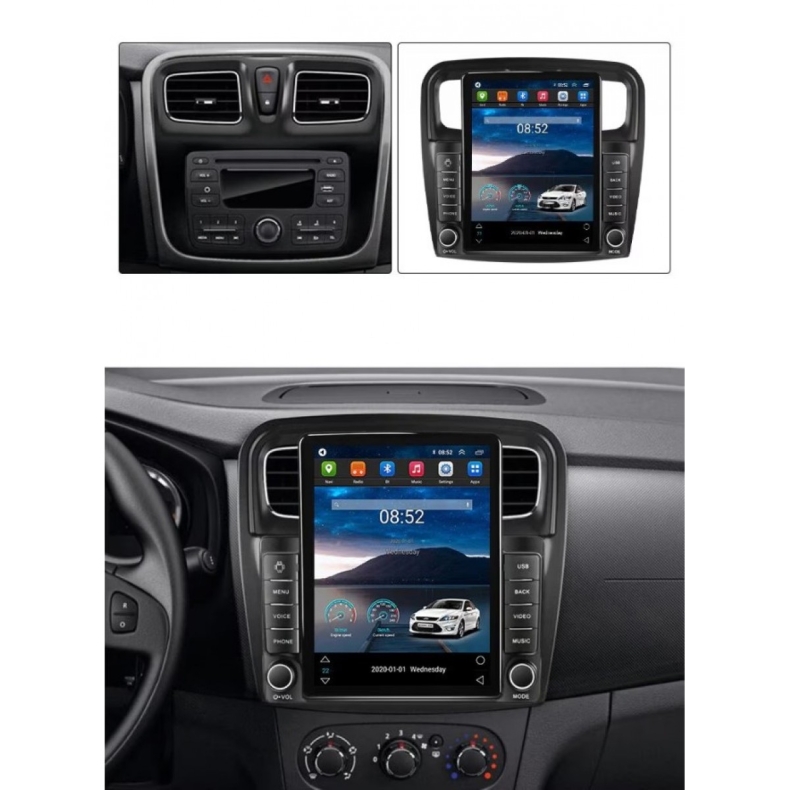Мултимедия за Dacia Logan Sandero (2012–2019) 9.7" - Вертикална - Image 2