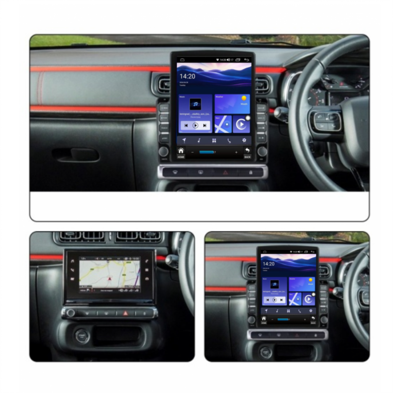 Мултимедия за Citroen C3/C3 Aircross (2016-2024) 9.7" - Вертикална - Климатроник - Image 3
