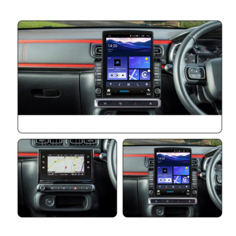 Мултимедия за Citroen C3/C3 Aircross (2016-2024) 9.7" - Вертикална - Климатроник - Image 3