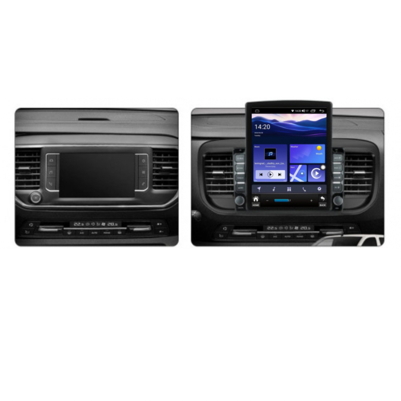 Мултимедия за Citroen Jumpy 3 Peugeot Expert 3 Toyota Proace Opel Vivaro Fiat Scudo (2016-2023) 9.7" - Вертикална - Image 2