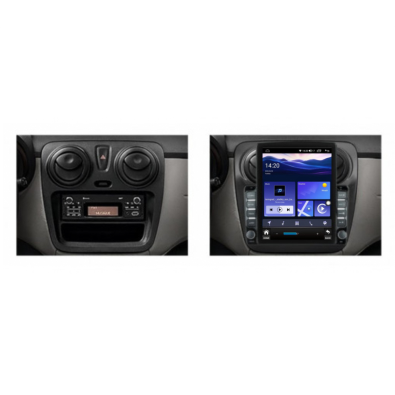 Мултимедия за Dacia Logan 2 Sandero (2012-2019) 9.7" - Вертикална - Image 3
