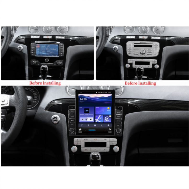 Мултимедия за Ford S-MAX Galaxy (2006–2015) 9.7“ - Вертикална - Климатроник - Image 2