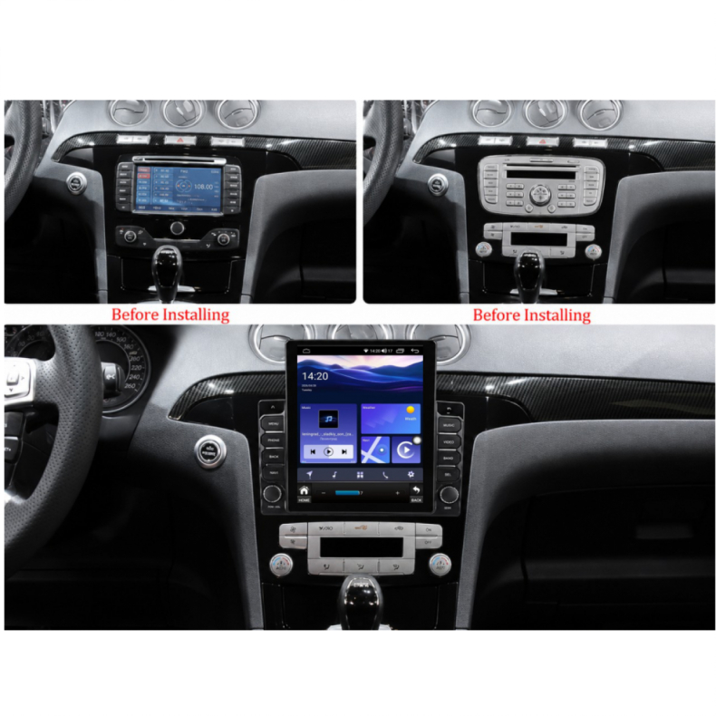 Мултимедия за Ford S-MAX Galaxy (2006–2015) 9.7“ - Вертикална - Климатроник - Image 2