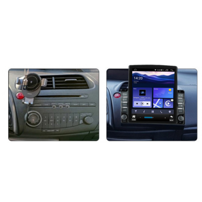 Мултимедия за Honda Civic 8 Gen Hatchback (2005-2012) 9.7" - Вертикална - Image 2