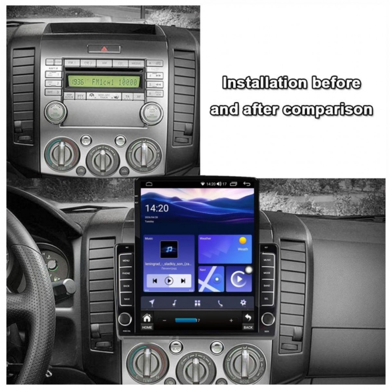 Мултимедия за Mazda BT50 Ford Everest Ranger (2006–2010) 9.7″ - Вертикална - Image 2
