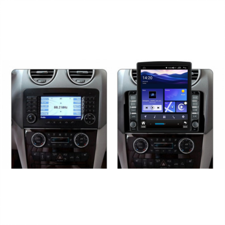 Мултимедия за Mercedes-Benz ML W164 GL X164 (2005-2012) 9.7" - Вертикална - Черен мат - Image 3