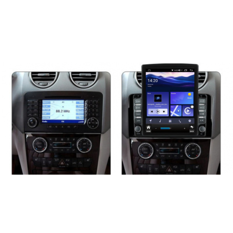 Мултимедия за Mercedes-Benz ML W164 GL X164 (2005-2012) 9.7" - Вертикална - Черен мат - Image 3