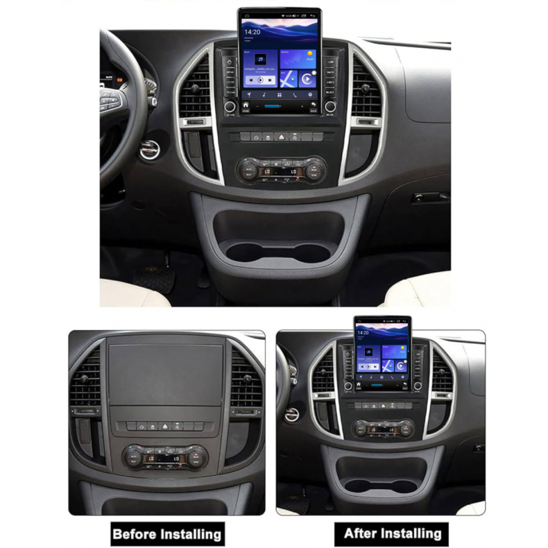 Мултимедия за Mercedes-Benz Vito Viano W447 (2014-2022) 9.7" - Вертикална - Image 2