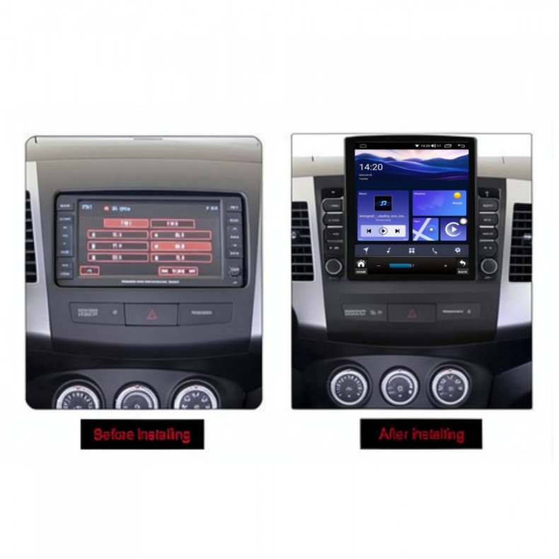 Мултимедия за Mitsubishi Outlander Peugeot 4007 Citroen C‑Crosser (2006–2012) 9.7″ - Вертикална - Image 2