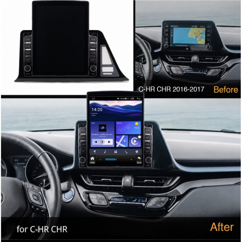 Мултимедия за Toyota CHR (2016–2022) 9.7″ - Вертикална - 1DIN - Image 2
