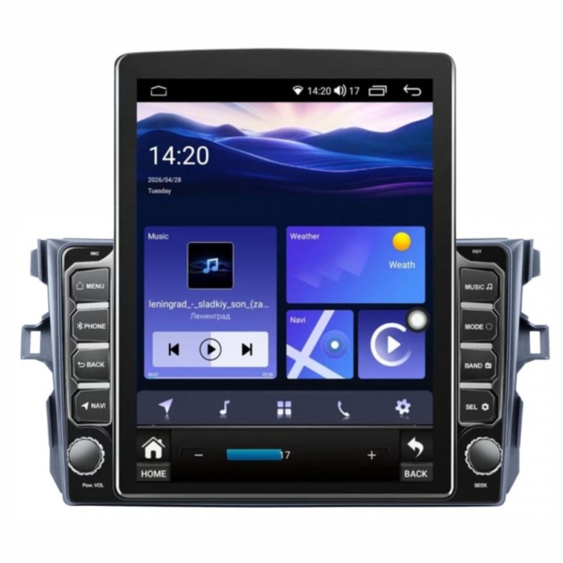 Мултимедия за Toyota Corolla (2006–2012) 9.7″ - Вертикална - Сребриста