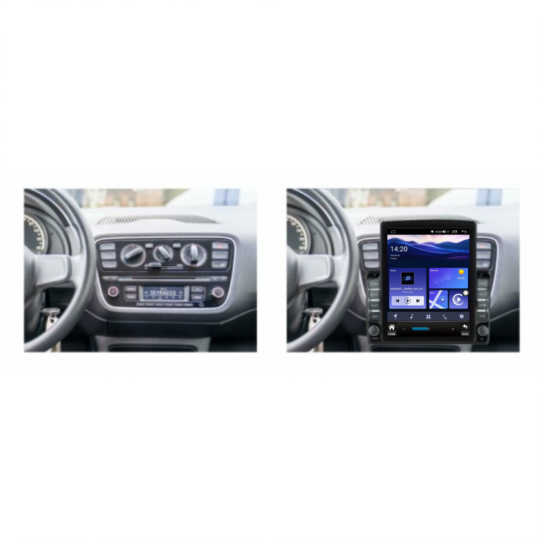 Мултимедия за Volkswagen UP  (2011-2016) Skoda Citigo Seat Mii (2011-2020) 9.7" - 1DIN - Вертикална - Image 3