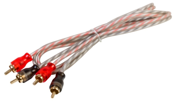 VIBE CLRCA1MB-V7 – RCA кабел с усукани проводници, изглед под ъгъл